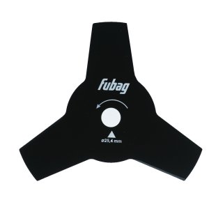 Триммерный диск FUBAG с 3мя лопастями, внешний диаметр 255 мм, посадочный диаметр 25,4 мм, толщина 1,6 мм