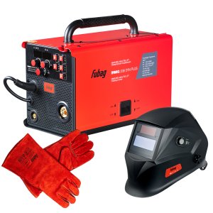 FUBAG Сварочный полуавтомат IRMIG 208 SYN PLUS (31447) + Маска сварщика Хамелеон IR 9-13N S (38072) + Сварочные краги на подкладке красные FWGN 10R (641180)