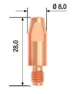 FUBAG Контактный наконечник M6х28 мм ECU D=0.6 мм (10 шт.)