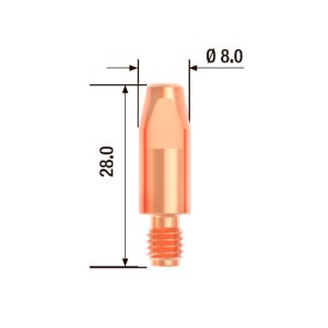 FUBAG Контактный наконечник M6х28 мм ECU D=0.9 мм (25 шт.) в Астрахани фото