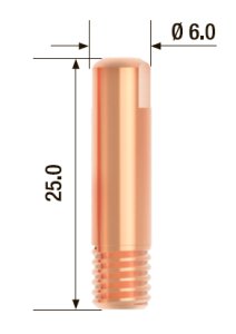 FUBAG Контактный наконечник M6х25 мм ECU D=0.6 мм (10 шт.) в Астрахани фото