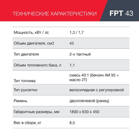 Бензиновый триммер FUBAG FPT 43 в Астрахани фото