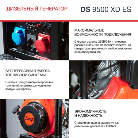 FUBAG Дизельный генератор (одно- и трехфазный) с электростартером DS 9500 XD ES в Астрахани фото