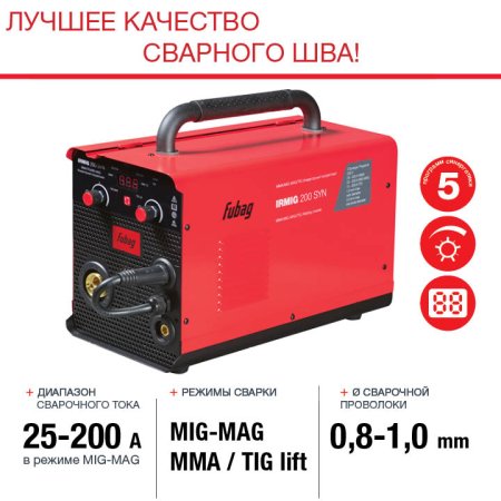 FUBAG Сварочный полуавтомат IRMIG 200 SYN с горелкой 250 А 3 м в комплекте в Астрахани фото