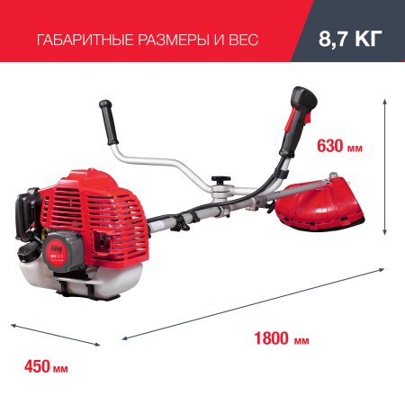 Бензиновый триммер FUBAG FPT 43R + Триммерная леска сечение витой квадрат L 130 м * 2,4 мм  в ПОДАРОК в Астрахани фото