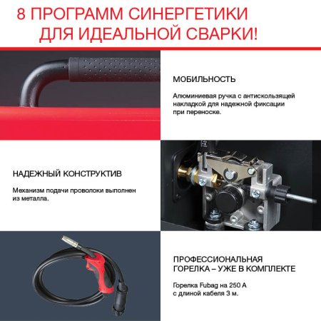 FUBAG Сварочный полуавтомат IRMIG 188 SYN PLUS c горелкой FB 250 3 м в Астрахани фото