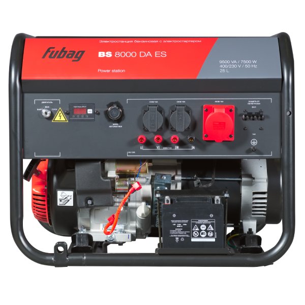 Трёхфазный бензиновый генератор FUBAG BS 8000 DA ES с электростартером и коннектором автоматики + Комплект колес и ручек + Моторное масло Fubag Extra в ПОДАРОК в Астрахани фото