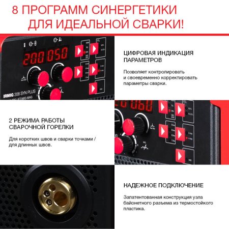 FUBAG Сварочный полуавтомат IRMIG 208 SYN PLUS c горелкой FB 250 3m в Астрахани фото