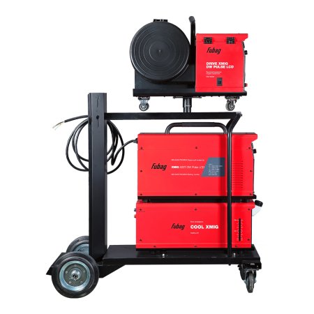 Полуавтомат сварочный FUBAG XMIG 500T DW PULSE  + подающий механизм DRIVE XMIG DW PULSE  + горелка FB 550W 3m  + блок жидкостного охлаждения Cool XMIG  + шланг-пакет 5 метров 95 мм2 14 pol с жидкостным охлаждением + тележка XM в Астрахани фото