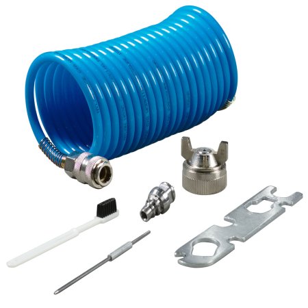 FUBAG Набор пневмоинструмента Basic S1000 3 предмета карт. коробка (Краскораспылитель с нижним бачком 1 л, спиральный шланг 5 м,  дополнительного сопло 2 мм с воздушной головкой и иглой) в Астрахани фото