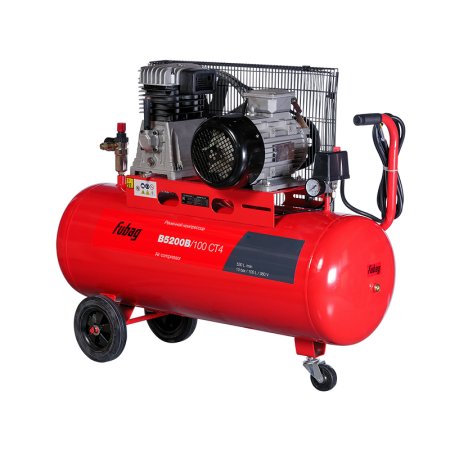 Ременной одноступенчатый компрессор FUBAG B5200B/100 CT4 + Набор пневмоинструмента FUBAG 34 предмета (кейс) в ПОДАРОК в Астрахани фото