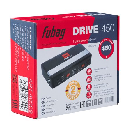 Пусковое устройство FUBAG DRIVE 450 с разъемом type-C на входе в Астрахани фото